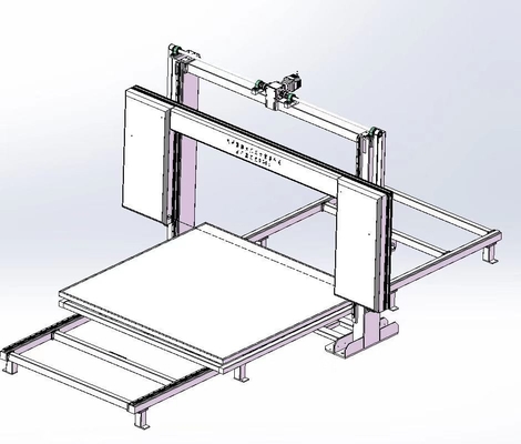 Pemotong Pisau Getaran Vertikal CNC Untuk Busa Fleksibel Rebound 4kw 380V 50HZ