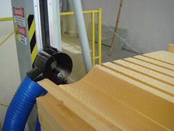 6kw Internet Kecepatan Abrasive Kawat Horizontal Foam Cutter untuk PVC / PU
