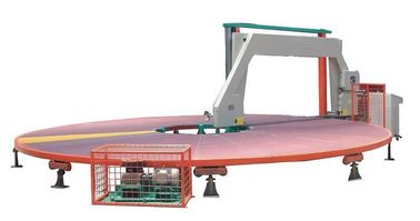 Otomatis Blade lingkaran horisontal pemotong untuk Flixible PU / Quadrate busa