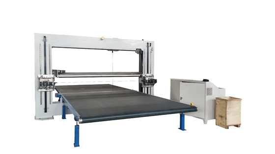 Mesin Pemotong Spons Horizontal CNC Busa PU Pisau Berosilasi Otomatis 6kw
