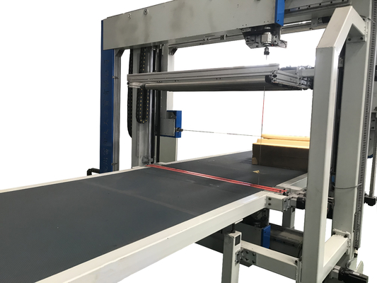 Pemotong Pisau Ganda Otomatis Horizontal PU Busa Spons Mesin Pemotong CNC