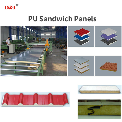 Eps Polyurethane PU Foam Sandwich Wall Panel Making Machine Lini Produksi Panel Sandwich PU/PUR/PIR Berkelanjutan