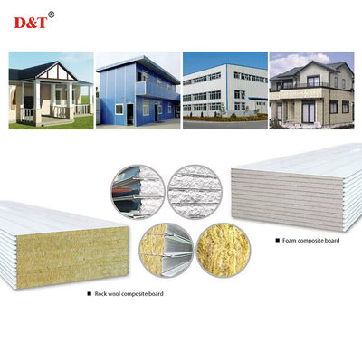 Versatile Disesuaikan EPS / Rock Wool Sandwich Panel Mesin Untuk Atap Dan Dinding