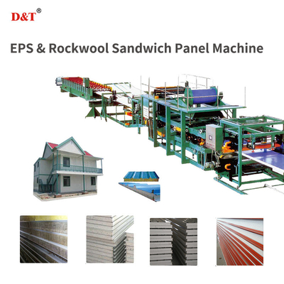 Versatile Disesuaikan EPS / Rock Wool Sandwich Panel Mesin Untuk Atap Dan Dinding