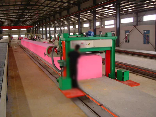 Mesin pemotong spons canggih dengan rel panduan bingkai utama dan rel koneksi listrik elektronik