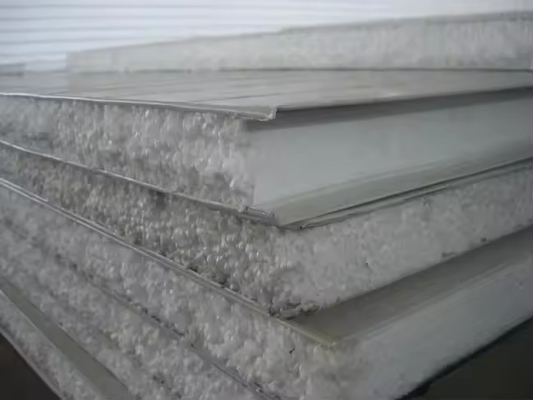 EPS Sandwich Panel Roll Forming Machine/Roof Tile Production Line Otomatis Rock Wool Disediakan Lembar Baja Warna