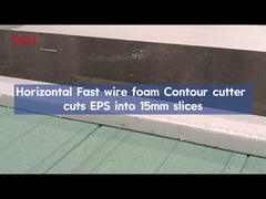 Horizontal kawat cepat kontur cutter memotong EPS ke dalam irisan 15mm